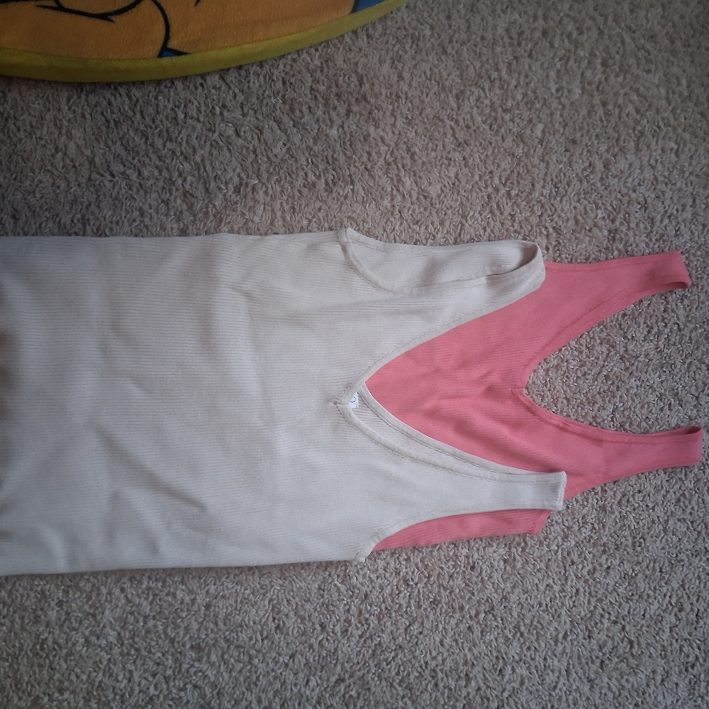 White and Pink Tank Tops 2 For 1 Or Can Sell Seperate